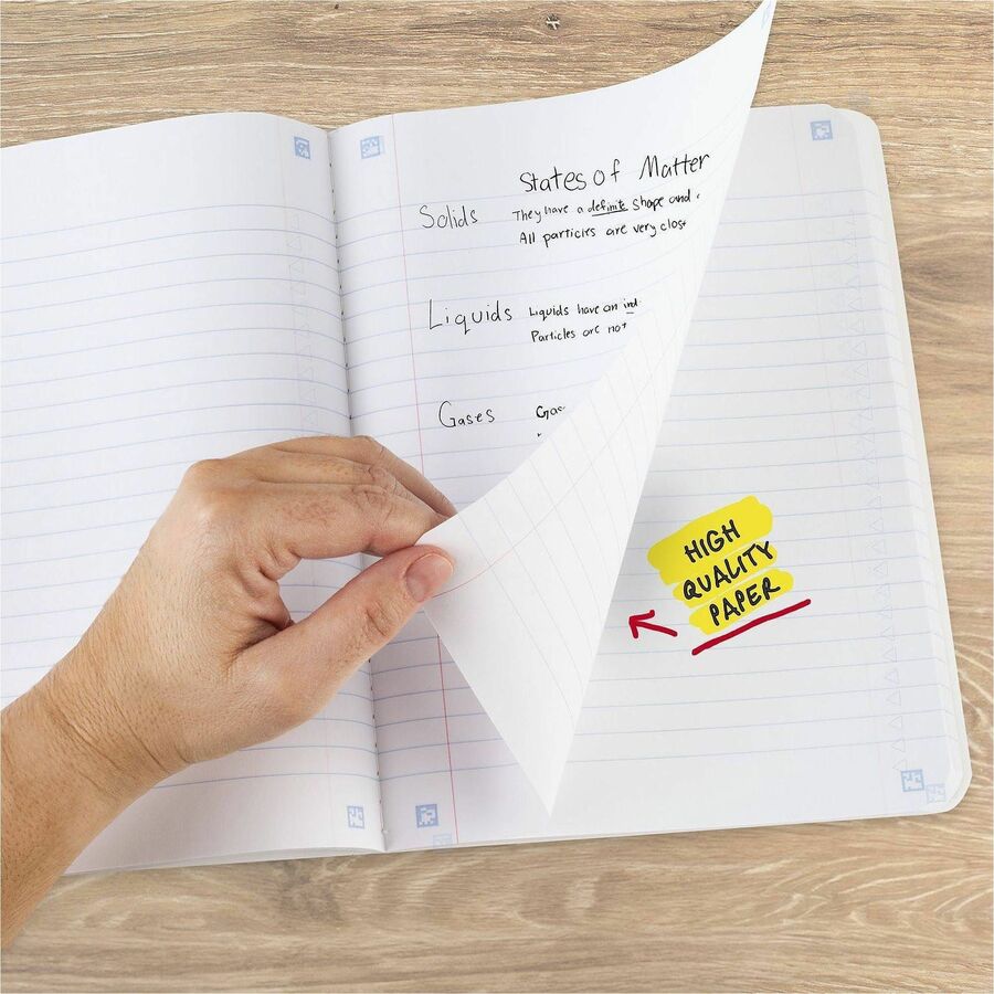 Five Star Wide Ruled Composition Book - 80 Sheets - Sewn - Wide Ruled Margin - 7 1/2" x 9 3/4" Sheet Size - Assorted Pla