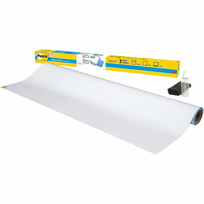 Post-it® Easy Erase Whiteboard Roll, 4'x3' - White Surface - White Sheet Color - Rectangle - 4" Length x 3" Width - 1 Ea