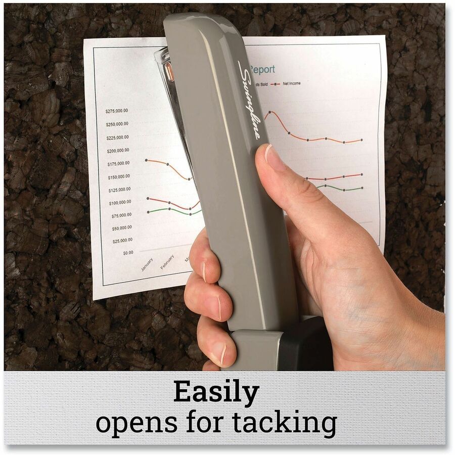 Swingline 747 Business Stapler - Staples Upto 25 Sheet - Holds Upto 210 Staple - Full Strip - Top Loading - Steel Gray, 