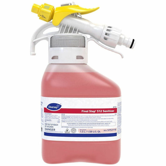 Diversey Final Step 512 Sanitizer - For Multi Surface, Multipurpose - Concentrate - Liquid, Spray - 50.7 fl oz (1.6 quar