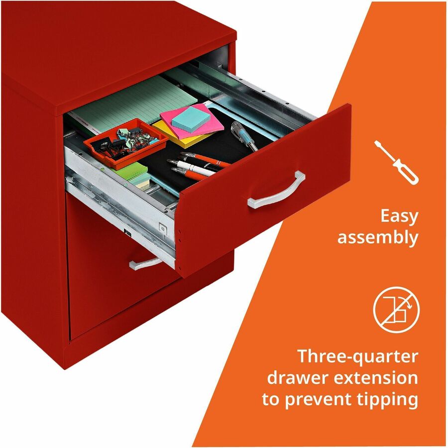 NuSparc File Cabinet - 14.2" Width x 18" Depth x 19" Height - 2 x Drawer(s) for File, Box - Letter - Vertical - 1 Each