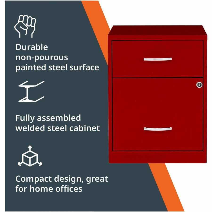 NuSparc File Cabinet - 14.2" Width x 18" Depth x 19" Height - 2 x Drawer(s) for File, Box - Letter - Vertical - 1 Each
