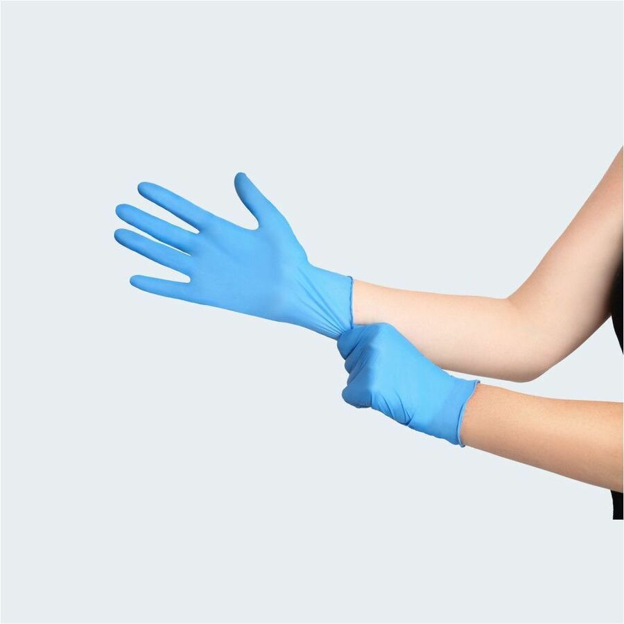 Remcoda Extra-Strength Nitrile Gloves - 4 mil Thickness - Chemical Protection - Large Size - For Right/Left Hand - Nitri