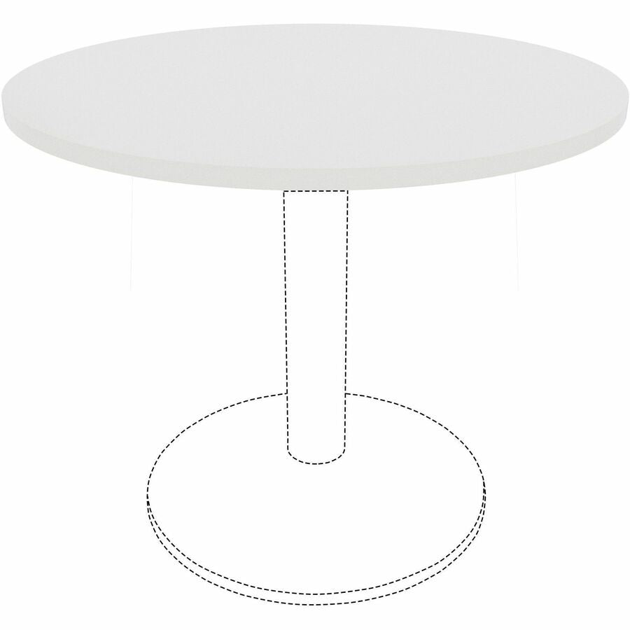 Lorell Hospitality/Conference Tabletop - Round - x 1" Thickness x 36" Diameter - Band Edge - White Table Top - Sturdy - 