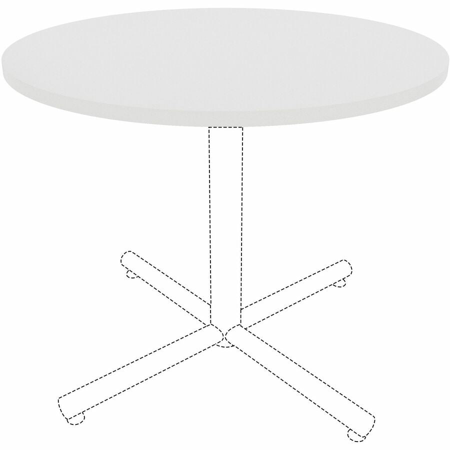 Lorell Hospitality/Conference Tabletop - Round - x 1" Thickness x 36" Diameter - Band Edge - White Table Top - Sturdy - 
