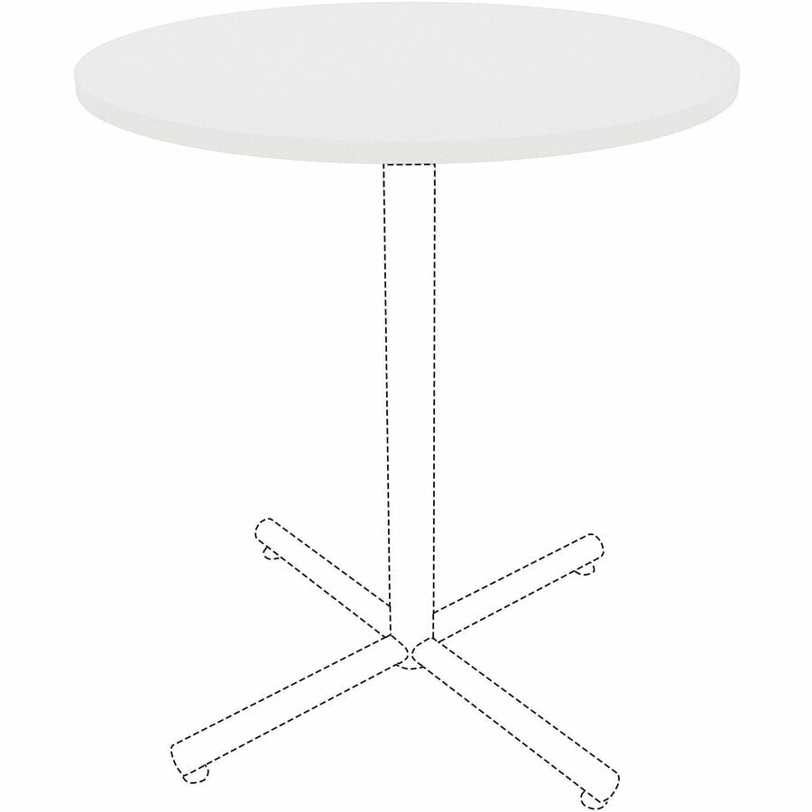 Lorell Hospitality/Conference Tabletop - Round - x 1" Thickness x 36" Diameter - Band Edge - White Table Top - Sturdy - 