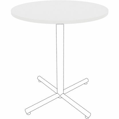 Lorell Hospitality/Conference Tabletop - Round - x 1" Thickness x 36" Diameter - Band Edge - White Table Top - Sturdy - 