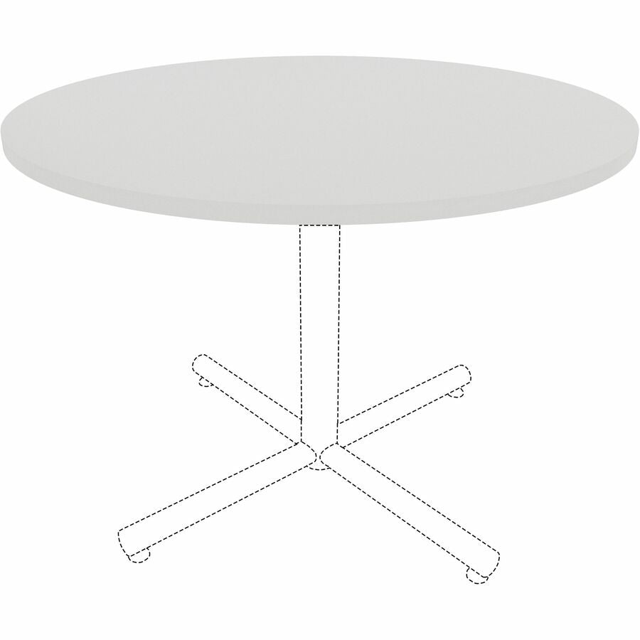 Lorell Hospitality/Conference Tabletop - Round - x 1" Thickness x 42" Diameter - Band Edge - White Table Top - Sturdy - 