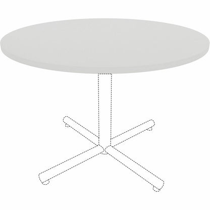 Lorell Hospitality/Conference Tabletop - Round - x 1" Thickness x 42" Diameter - Band Edge - White Table Top - Sturdy - 