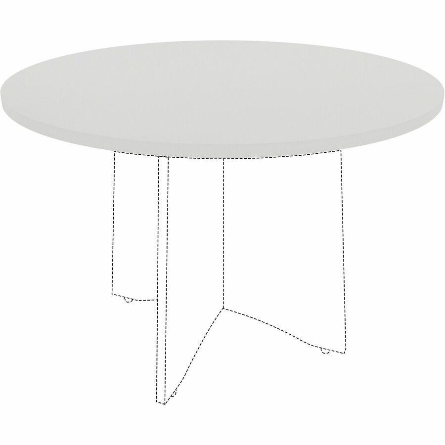 Lorell Hospitality/Conference Tabletop - Round - x 1" Thickness x 42" Diameter - Band Edge - White Table Top - Sturdy - 