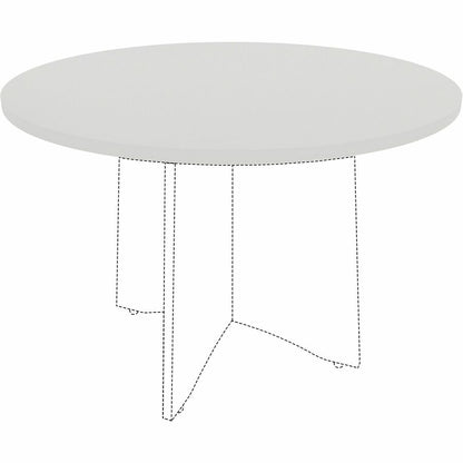 Lorell Hospitality/Conference Tabletop - Round - x 1" Thickness x 42" Diameter - Band Edge - White Table Top - Sturdy - 