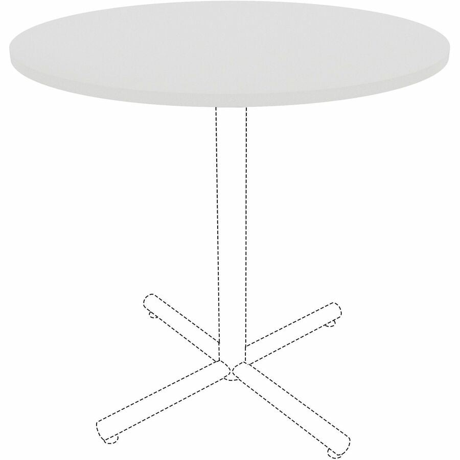 Lorell Hospitality/Conference Tabletop - Round - x 1" Thickness x 42" Diameter - Band Edge - White Table Top - Sturdy - 