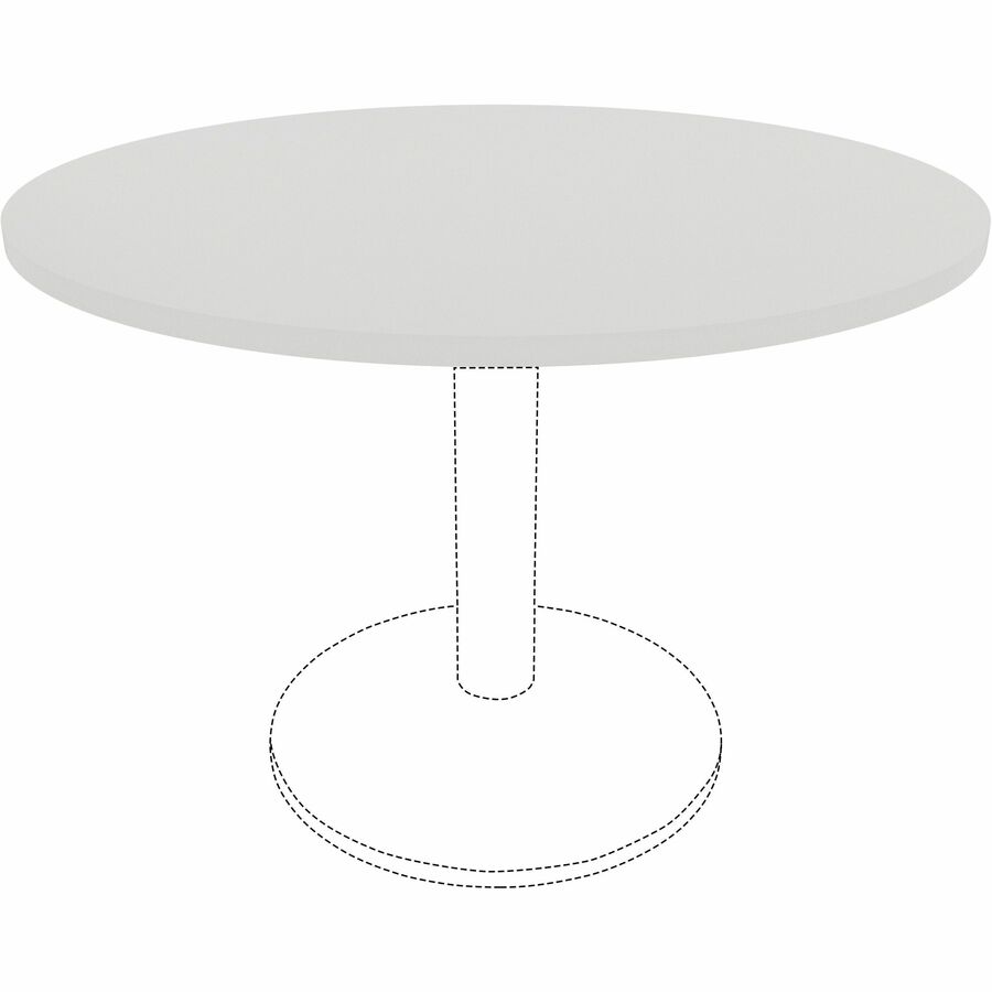 Lorell Hospitality/Conference Tabletop - Round - x 1" Thickness x 42" Diameter - Band Edge - White Table Top - Sturdy - 
