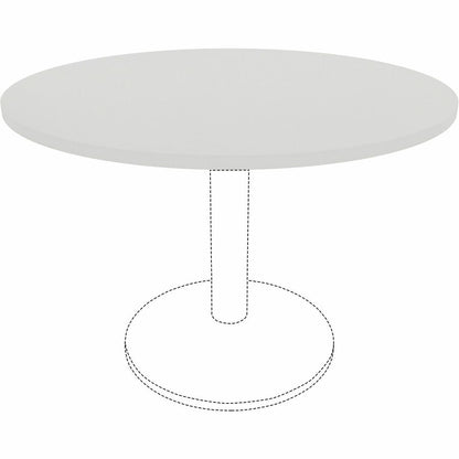 Lorell Hospitality/Conference Tabletop - Round - x 1" Thickness x 42" Diameter - Band Edge - White Table Top - Sturdy - 