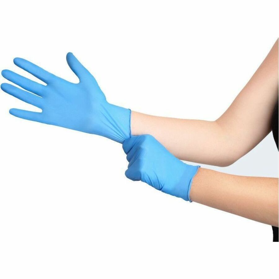 Remcoda Extra-Strength Nitrile Gloves - 4 mil Thickness - Chemical Protection - Medium Size - For Right/Left Hand - Nitr