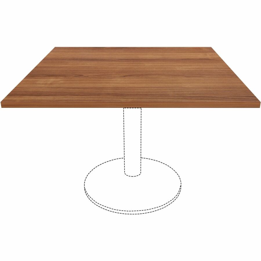 Lorell Hospitality/Conference Tabletop - Square - 42" Width x 1" Thickness x 42" Length - Band Edge - Walnut Table Top -