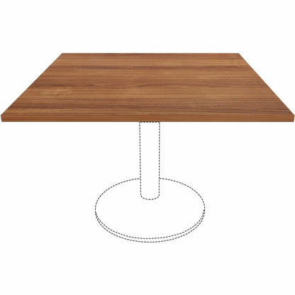 Lorell Hospitality/Conference Tabletop - Square - 42" Width x 1" Thickness x 42" Length - Band Edge - Walnut Table Top -