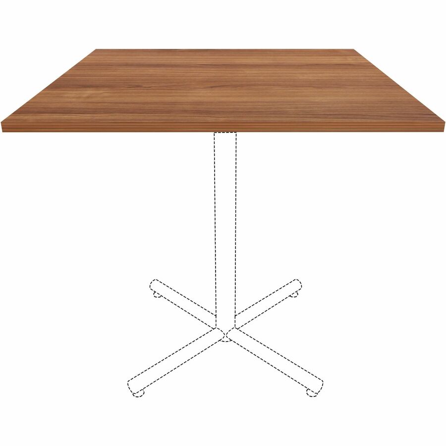 Lorell Hospitality/Conference Tabletop - Square - 42" Width x 1" Thickness x 42" Length - Band Edge - Walnut Table Top -