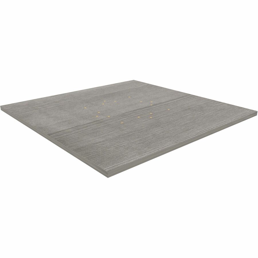 Lorell Hospitality/Conference Tabletop - Square - 42" Width x 1" Thickness x 42" Length - Band Edge - Weathered Charcoal