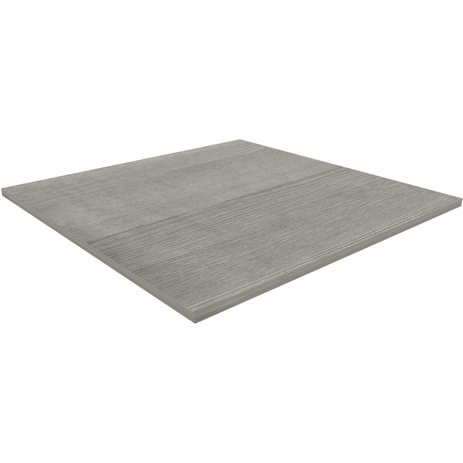 Lorell Hospitality/Conference Tabletop - Square - 42" Width x 1" Thickness x 42" Length - Band Edge - Weathered Charcoal
