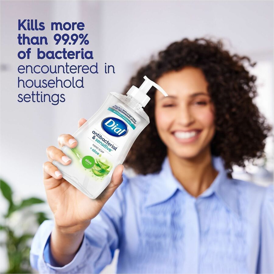 Dial Sensitive Skin Antibacterial Soap - Fresh, Aloe Scent - 11 fl oz - Pump Dispenser - Bacteria Remover - Hand, Skin -