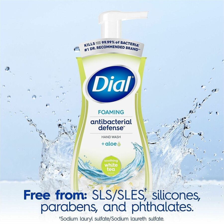 Dial Complete Original Foam Hand Wash Pump - White Tea Scent - 10 fl oz - Pump Dispenser - Kill Germs - Hand, Bathroom, 