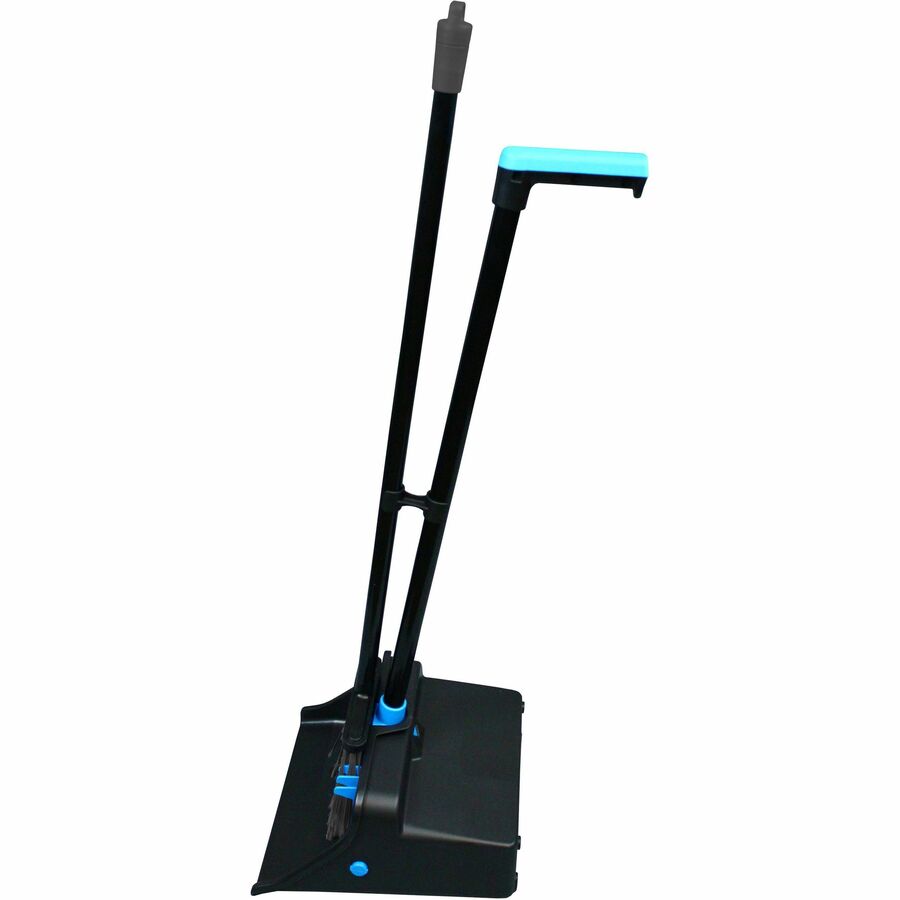 Genuine Joe Lobby Dust Pan Combo Kit - Blue, Black - 1 Each