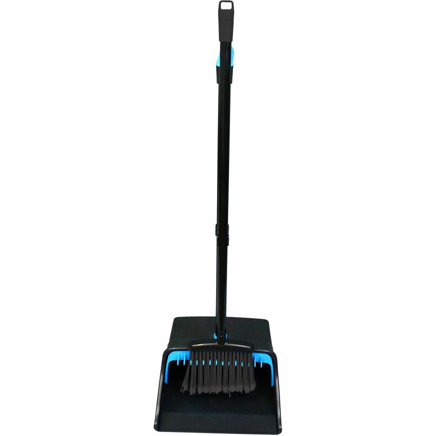 Genuine Joe Lobby Dust Pan Combo Kit - Blue, Black - 1 Each