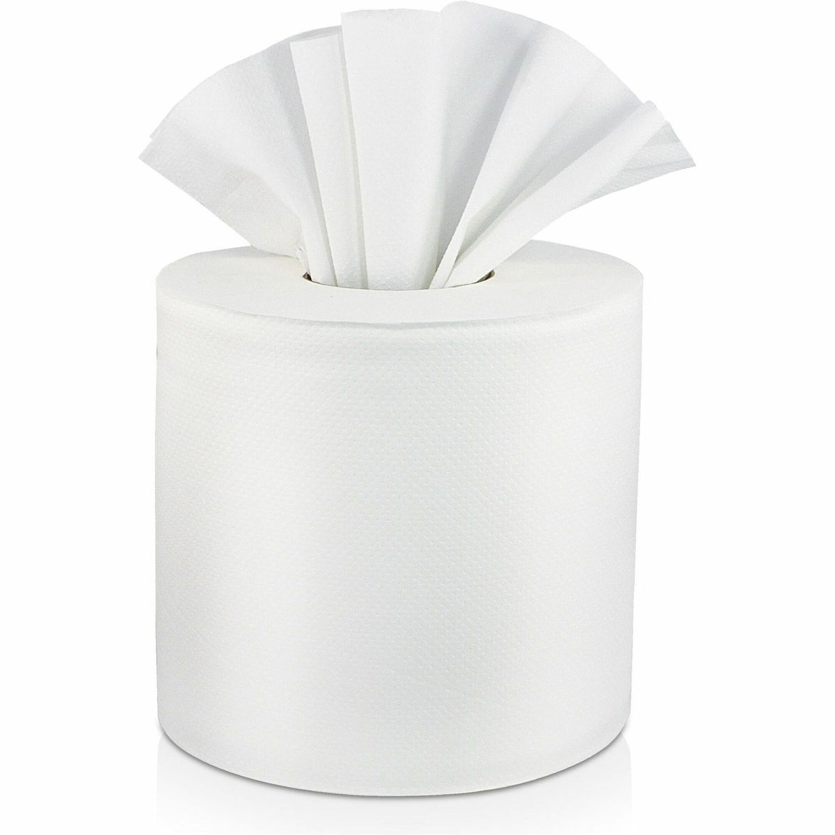 Livi Center-Pull Towels - 2 Ply - 7" Width x 10.90" Length - 605 Sheets/Roll - 2 63/64" Core - White - Paper, Fiber - 6 