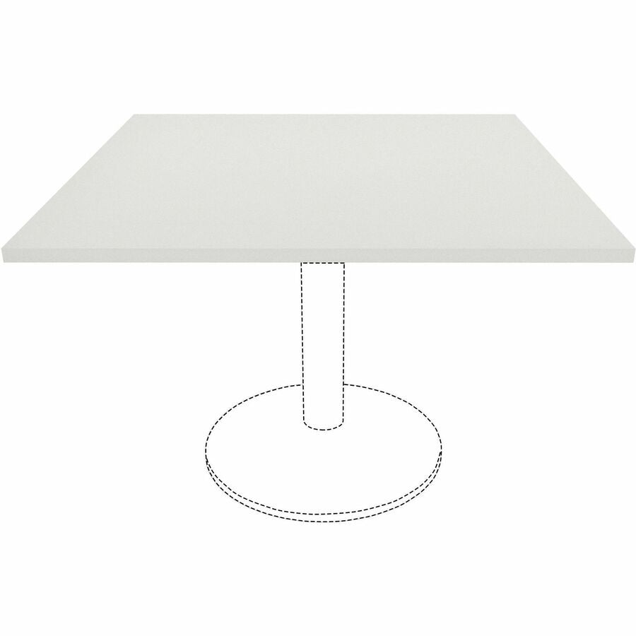 Lorell Hospitality/Conference Tabletop - Square - 42" Width x 1" Thickness x 42" Length - Band Edge - White Table Top - 