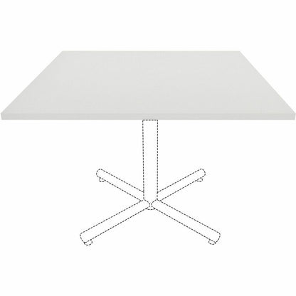 Lorell Hospitality/Conference Tabletop - Square - 42" Width x 1" Thickness x 42" Length - Band Edge - White Table Top - 