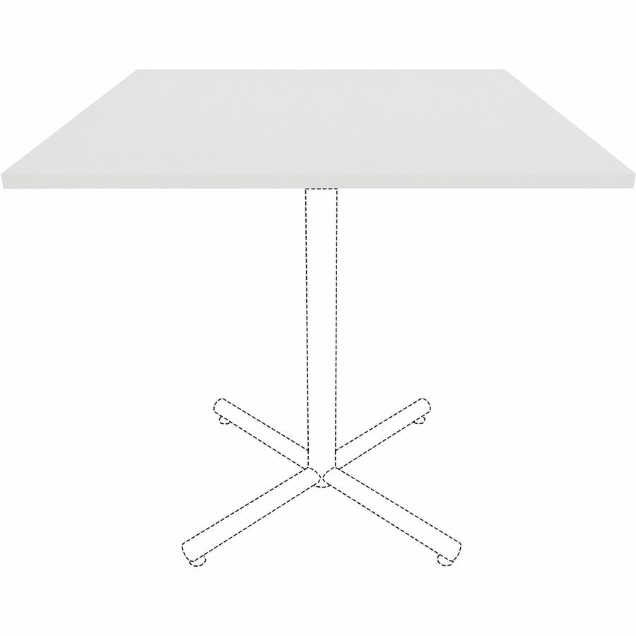 Lorell Hospitality/Conference Tabletop - Square - 42" Width x 1" Thickness x 42" Length - Band Edge - White Table Top - 