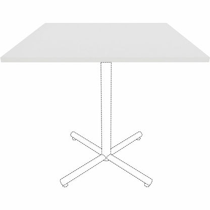 Lorell Hospitality/Conference Tabletop - Square - 42" Width x 1" Thickness x 42" Length - Band Edge - White Table Top - 