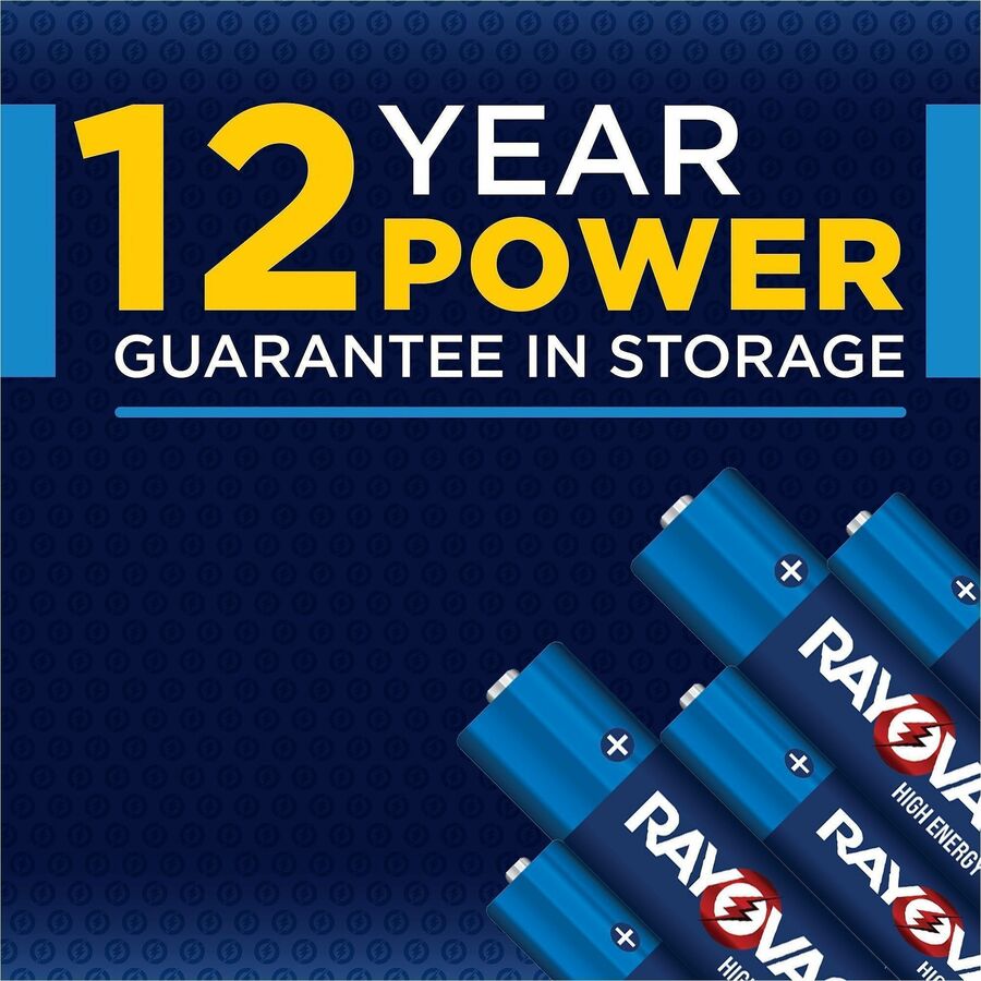 Rayovac High Energy AAA Alkaline Batteries - For Home Appliance, Flashlight, Microphone, Remote Control - AAA - 1.5 V - 