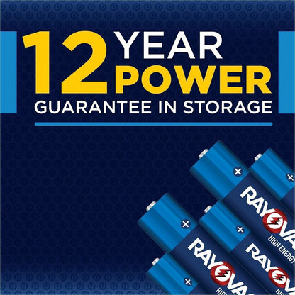Rayovac High Energy AAA Alkaline Batteries - For Home Appliance, Flashlight, Microphone, Remote Control - AAA - 1.5 V - 