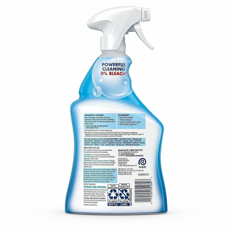 Lysol Hydrogen Peroxide Cleaner - For Multipurpose - 32 fl oz (1 quart) - Citrus Sparkle Zest Scent - 9 / Carton
