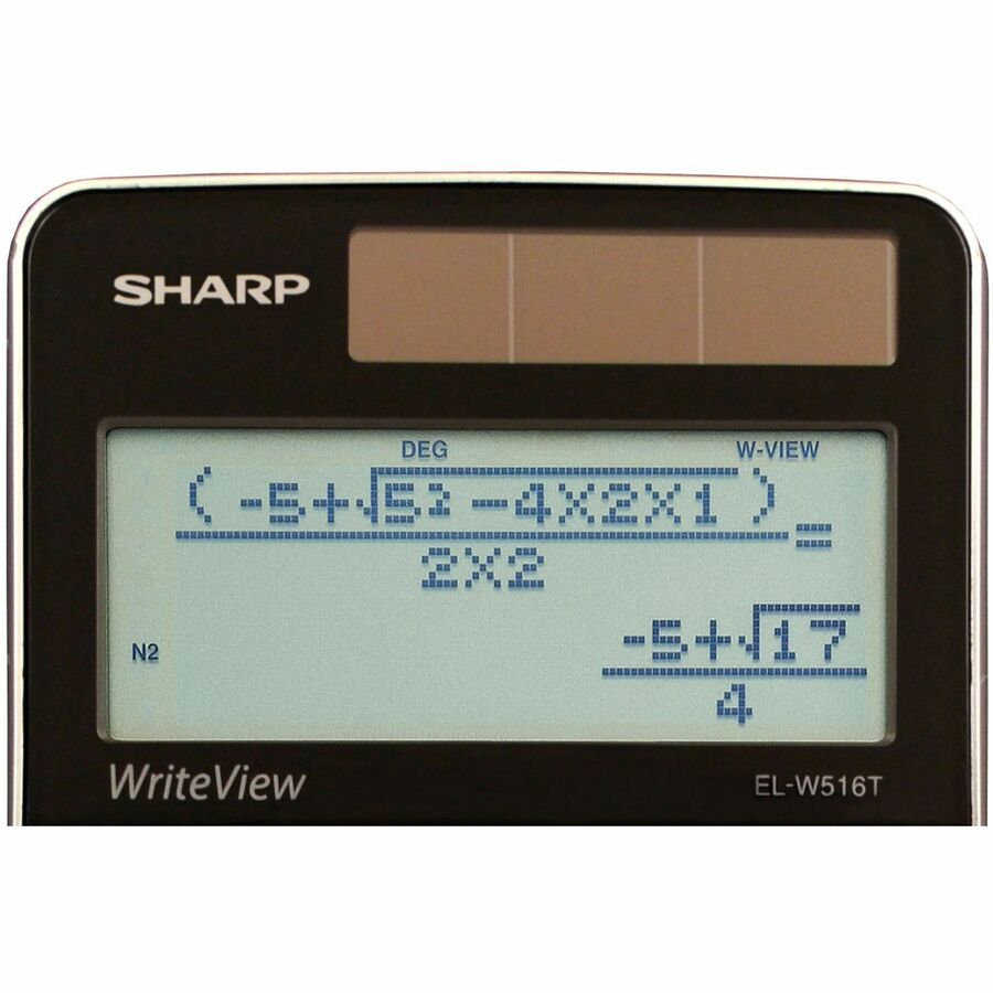 SHARP® EL-W516TB-SL Scientific Calculator - 640 Functions - LCD Display, Independent Memory, Hard Case, Dual Power - 4 L