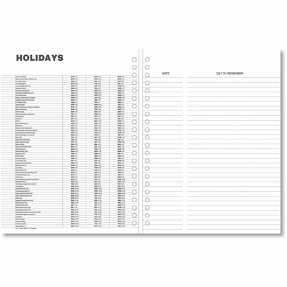 Universal Planner - Large - Monthly - 14 Month - December 2025 to January 2027 - 1 Month Double Page Layout - 8" x 11" S