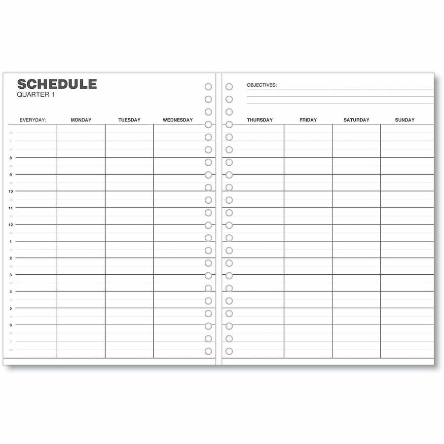 Universal Planner - Large - Monthly - 14 Month - December 2025 to January 2027 - 1 Month Double Page Layout - 8" x 11" S