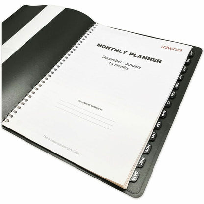 Universal Planner - Large - Monthly - 14 Month - December 2025 to January 2027 - 1 Month Double Page Layout - 8" x 11" S
