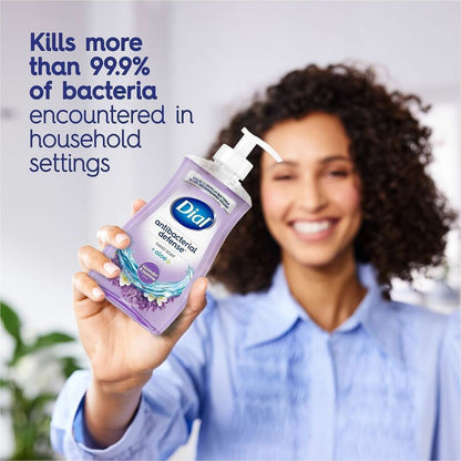 Dial Antibacterial Defense Liquid Hand Soap - 11 fl oz - Bacteria Remover - Hand - Antibacterial - Lavender - Recycled -