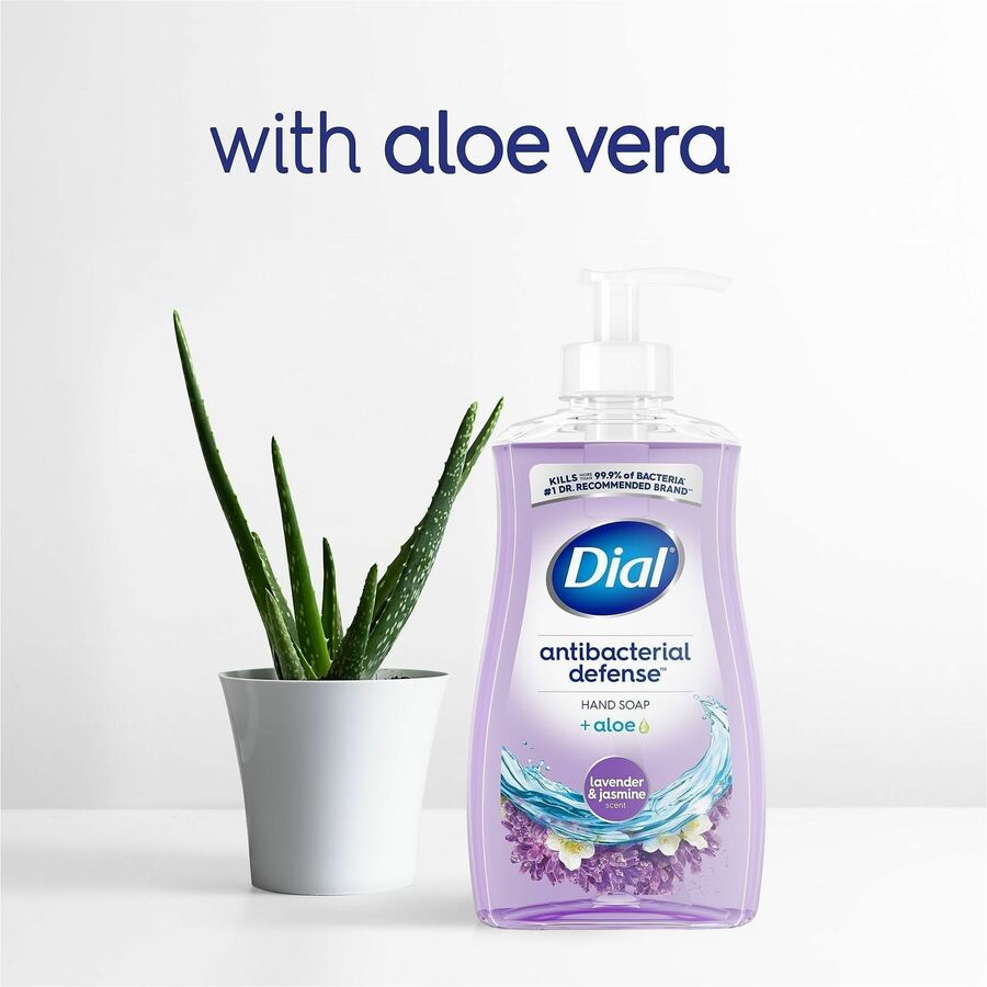 Dial Antibacterial Defense Liquid Hand Soap - 11 fl oz - Bacteria Remover - Hand - Antibacterial - Lavender - Recycled -