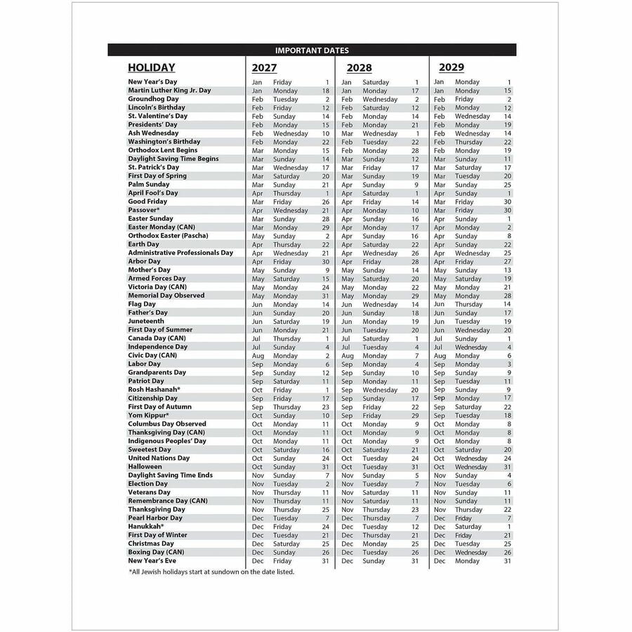 House of Doolittle Recycled Deco Days Planner - Julian Dates - Monthly - 14 Month - December 2026 to January 2028 - Sund