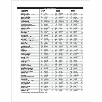 House of Doolittle Recycled Deco Days Planner - Julian Dates - Monthly - 14 Month - December 2026 to January 2028 - Sund