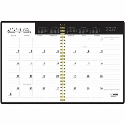 House of Doolittle Recycled Deco Days Planner - Julian Dates - Monthly - 14 Month - December 2026 to January 2028 - Sund