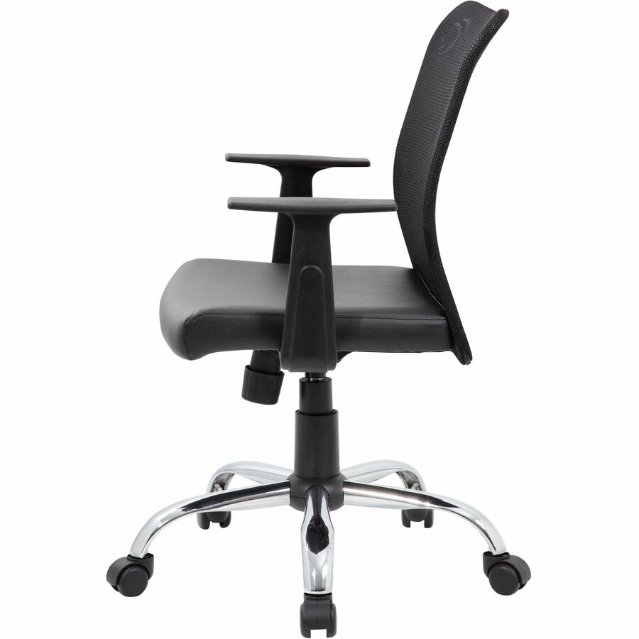 Boss Budget Mesh Task Chair - Mesh Back Material - Black - Armrest - 1 Each