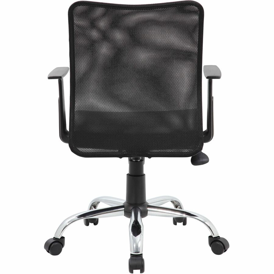 Boss Budget Mesh Task Chair - Mesh Back Material - Black - Armrest - 1 Each
