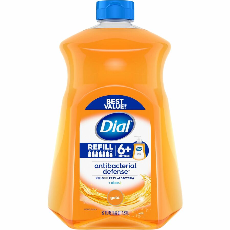 Dial Antibacterial Defense Liquid Hand Soap - 1.63 quart - Bottle Dispenser - Bacteria Remover - Hand - Antibacterial - 