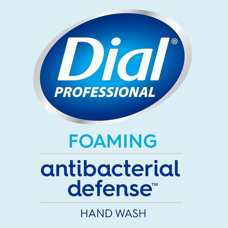Dial Antibacterial Defense Foaming Handwash - Spring Water Scent - 1 gal - Bottle Dispenser - Bacteria Remover - Hand - 