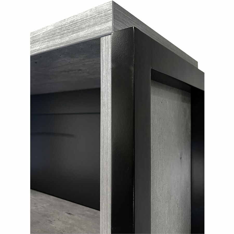 Martin Mason Concrete Laminate Unit - 78" Height x 36" Width x 12" Depth - 2 Door(s) - 4 Shelve(s) - 3 Adjustable Shelf(